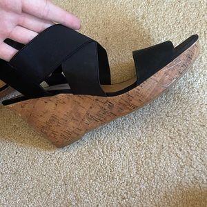 cute american eagle strappy wedge